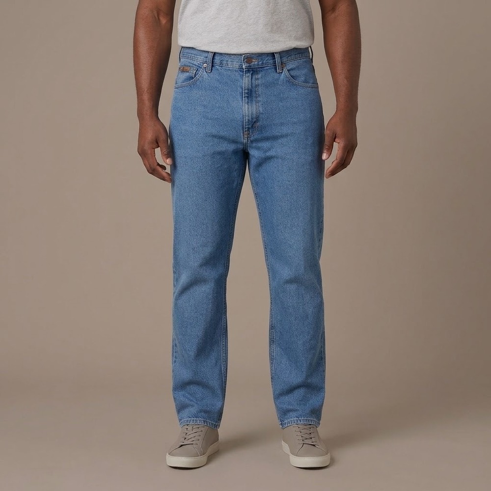 Wrangler Authentics Jeans Men's 42x32 Blue Denim Straight Fit